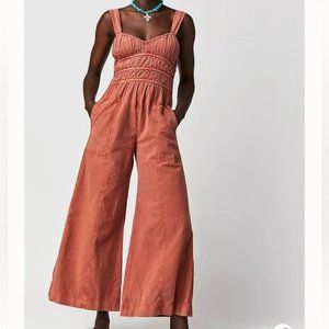 Free People After All Ruched One Piece Jumpsuit NWT Large L